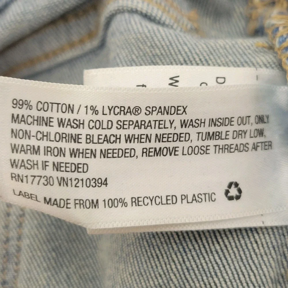 Universal Thread Denim Overalls Size 2 / 26R Stretch Raw Hem Bib Western Coastal